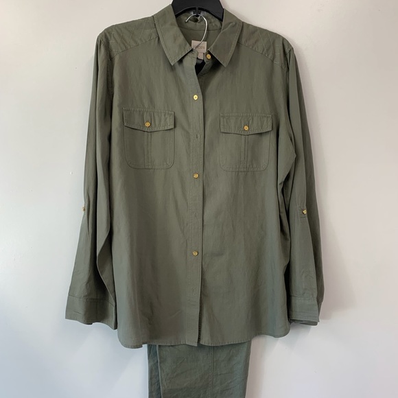 Chico’s Green Pant Set - Picture 1 of 11